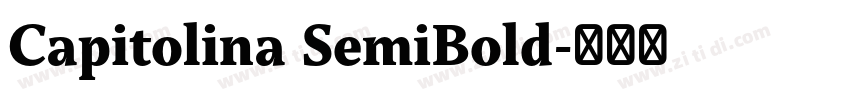 Capitolina SemiBold字体转换
